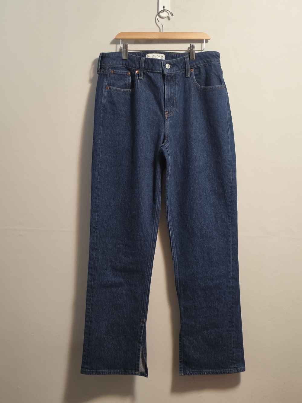 90s Classic Straight Leg Dark Blue Denim Jeans